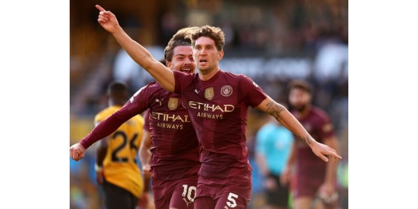 O defesa central John Stones, de 30 anos, marcou um golo O defesa central John Stones, de 30 anos, marcou um golo